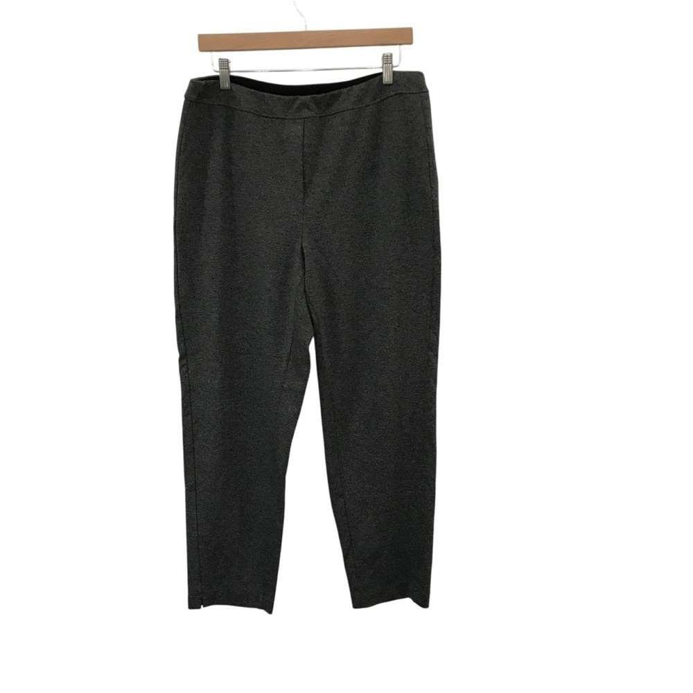 J. Jill Pants L Pull On Gray Career Capsule Casual Minimal Stretch Comfort Chic